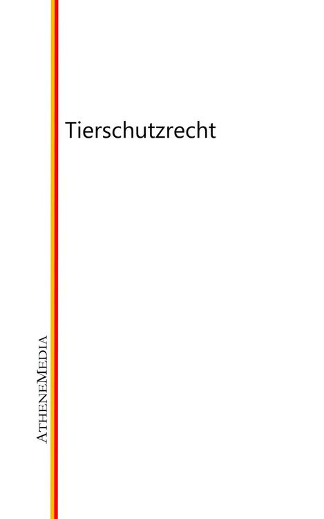 Produktbild: Tierschutzrecht