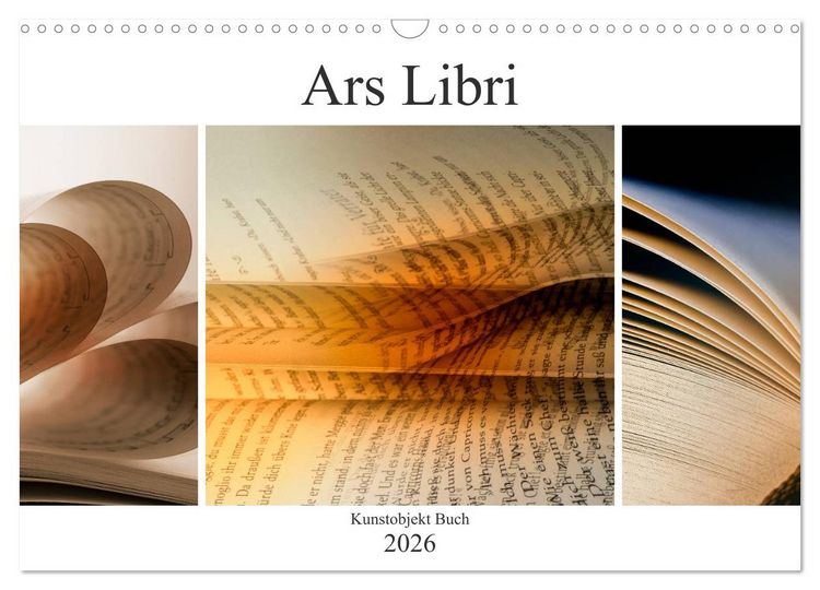Produktbild: Ars Libri - Kunstwerk Buch (Wandkalender 2026 DIN A3 quer), CALVENDO Monatskalender