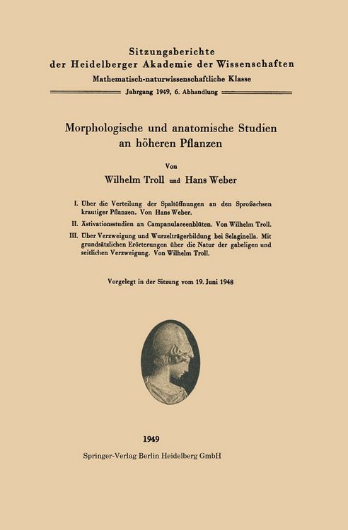 Produktbild: Morphologische und anatomische Studien an h&ouml;heren Pflanzen