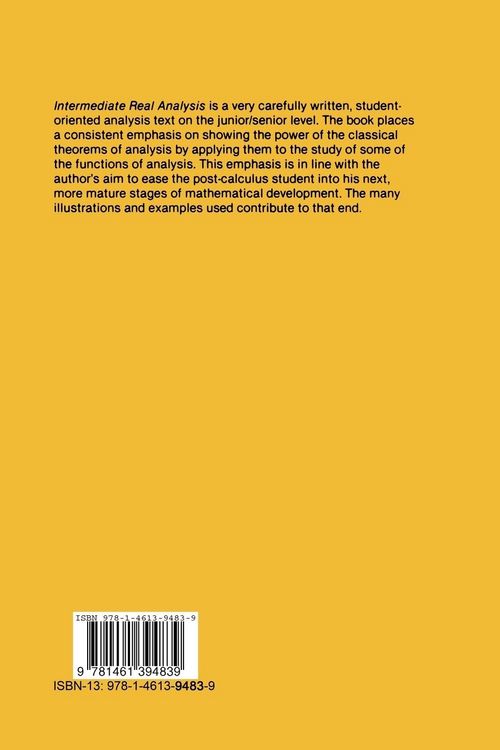 Produktbild: Intermediate Real Analysis