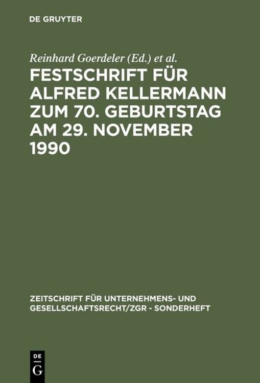 Produktbild: Festschrift f&uuml;r Alfred Kellermann zum 70. Geburtstag am 29. November 1990