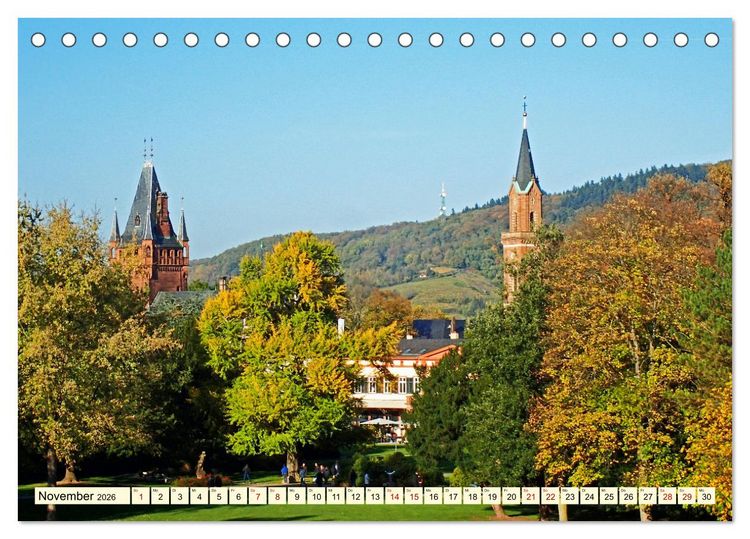 Produktbild: Weinheim im Laufe der Jahreszeiten (Tischkalender 2026 DIN A5 quer), CALVENDO Monatskalender