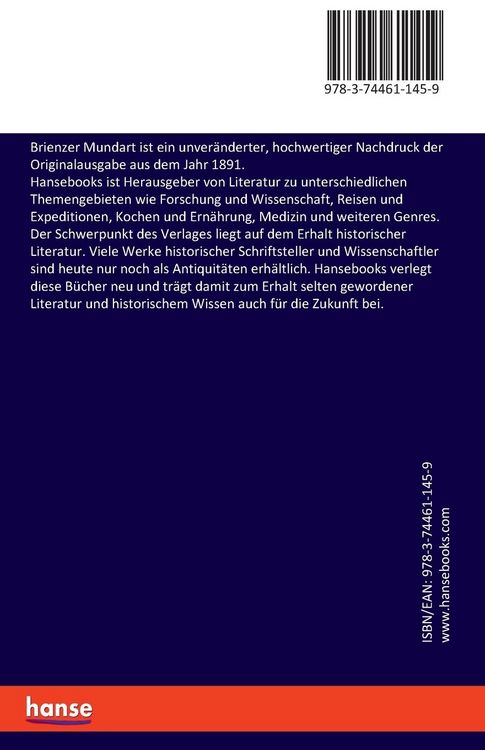 Produktbild: Brienzer Mundart