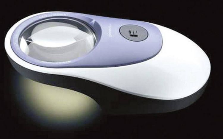 Produktbild: Eschenbach 158620 LED POWERLUX Handlupe mit LED-Beleuchtung Vergr&ouml;&szlig;erungsfaktor: 5 x Linsengr&ouml;&szlig;e: (&Oslash;) 58 mm