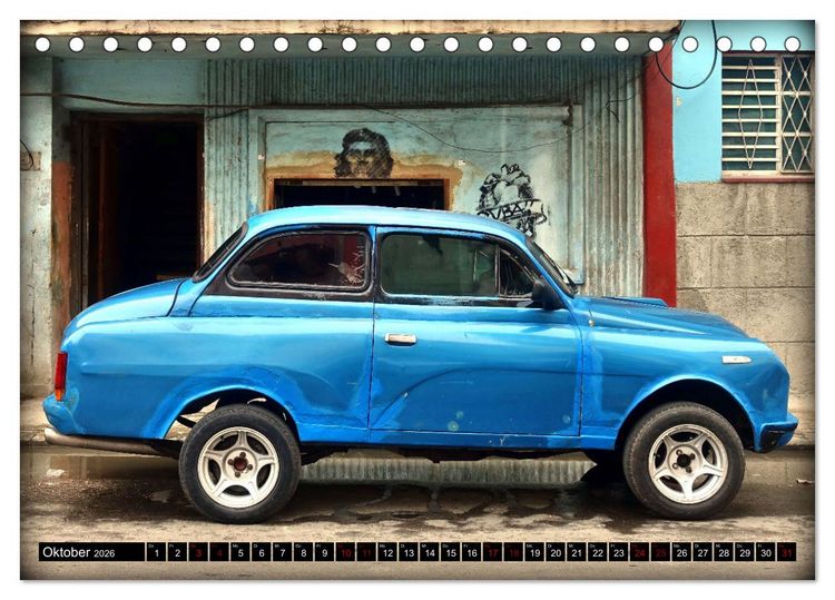 Produktbild: SKODA HITS - Oldtimer der CSSR in Kuba (Tischkalender 2026 DIN A5 quer), CALVENDO Monatskalender