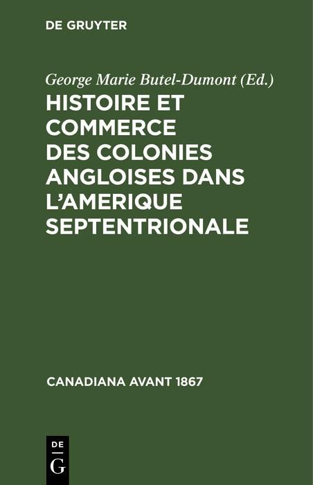 Produktbild: Histoire et commerce des colonies angloises dans l'Amerique Septentrionale