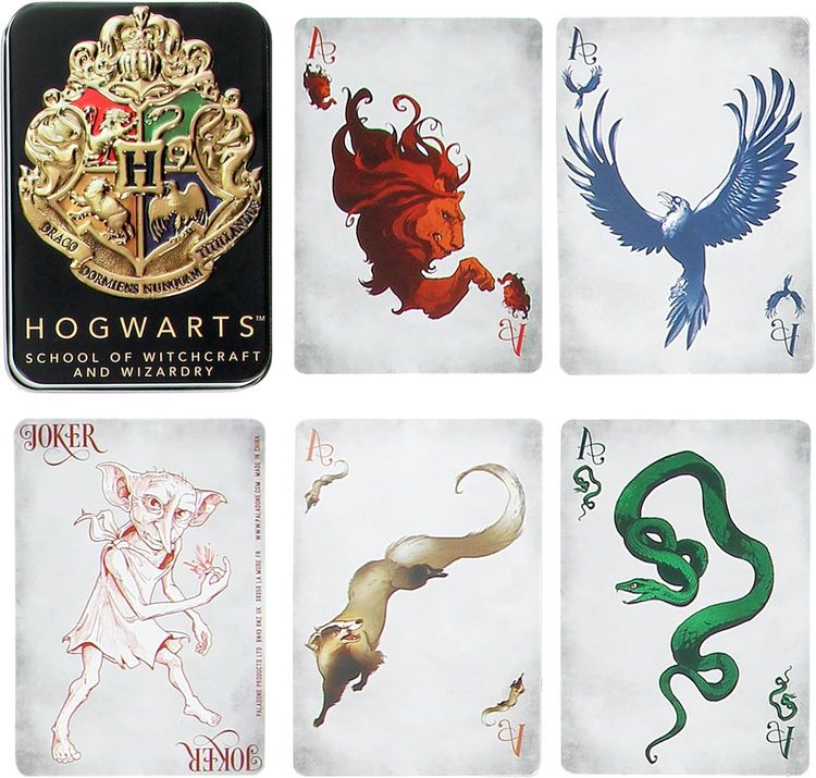 Produktbild: Hogwarts Playing Cards in a Tin Black