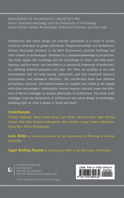 Produktbild: Postphenomenology and Architecture