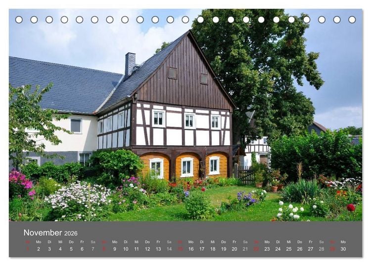 Produktbild: Umgebindeh&auml;user in der Oberlausitz (Tischkalender 2026 DIN A5 quer), CALVENDO Monatskalender