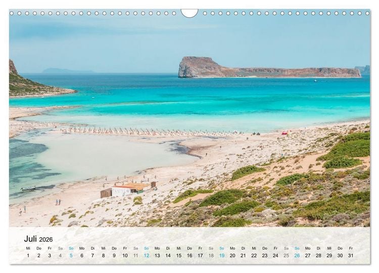 Produktbild: Kreta - Die sch&ouml;nsten Str&auml;nde (Wandkalender 2026 DIN A3 quer), CALVENDO Monatskalender