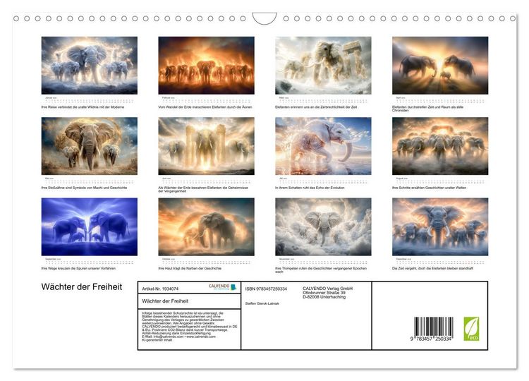 Produktbild: W&auml;chter der Freiheit (Wandkalender 2026 DIN A3 quer), CALVENDO Monatskalender