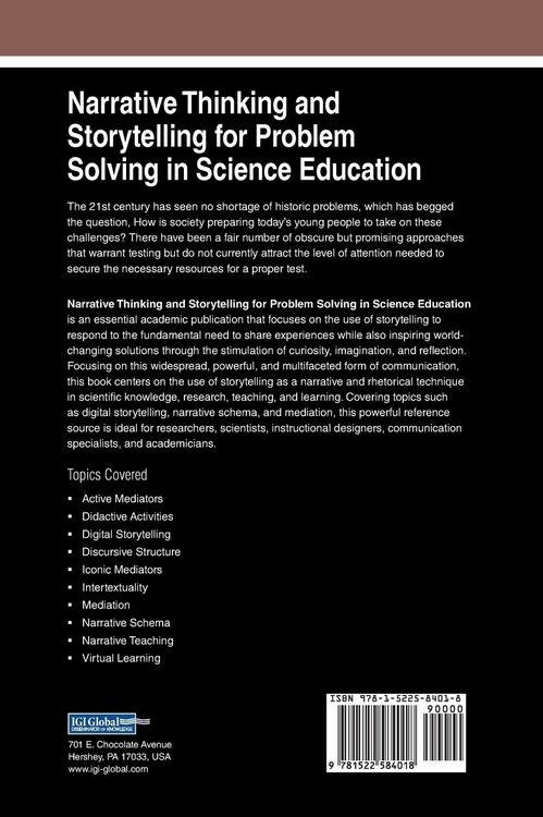 Produktbild: Narrative Thinking and Storytelling for Problem Solving in Science Education