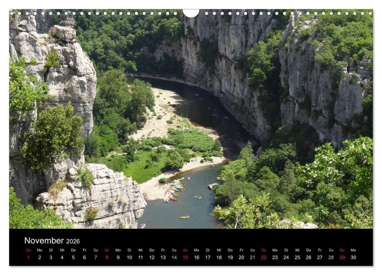 Produktbild: Ard&egrave;che &middot; Wandergebirge und Kajakschluchten in S&uuml;dfrankreich (Wandkalender 2026 DIN A3 quer), CALVENDO Monatskalender