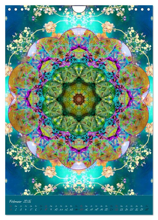 Produktbild: FLORALE MANDALAS (Wandkalender 2026 DIN A4 hoch), CALVENDO Monatskalender