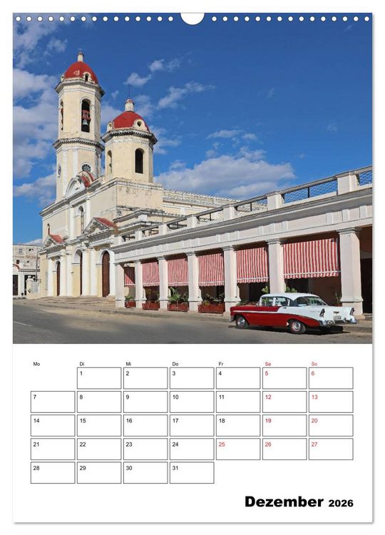Produktbild: KARIBIK Oldtimer auf Kuba (Wandkalender 2026 DIN A3 hoch), CALVENDO Monatskalender
