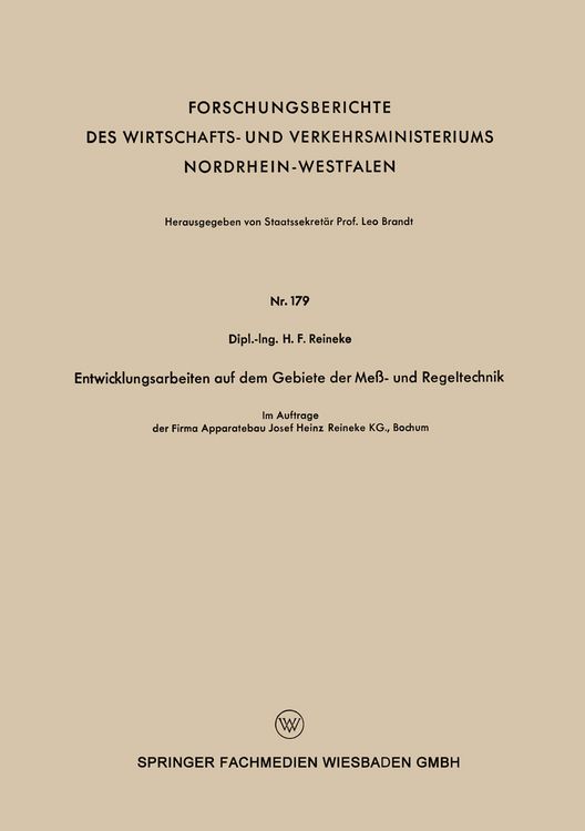Produktbild: Entwicklungsarbeiten auf dem Gebiete der Me&szlig; - und Regeltechnik