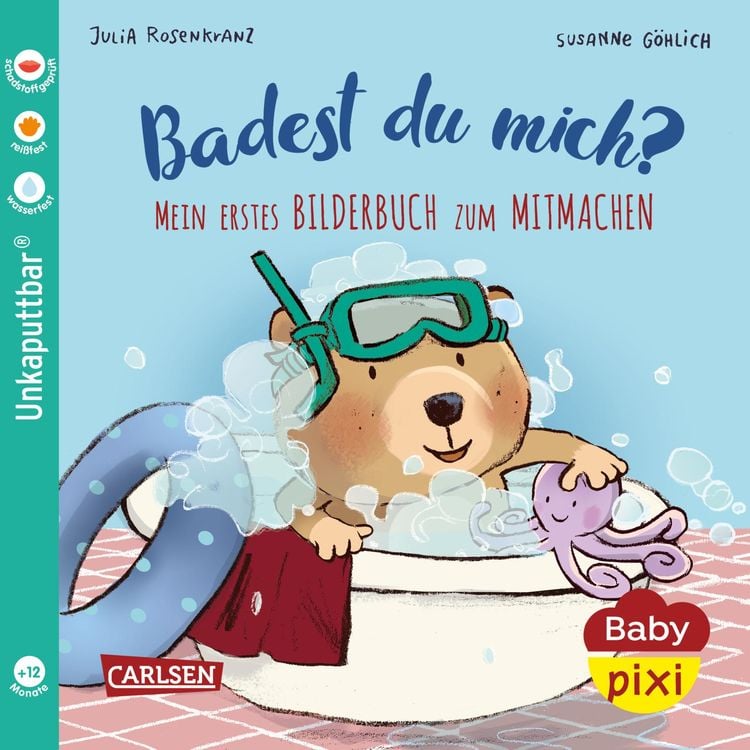 Produktbild: Baby Pixi (unkaputtbar) 85: Mein erstes Bilderbuch zum Mitmachen: Badest du mich?