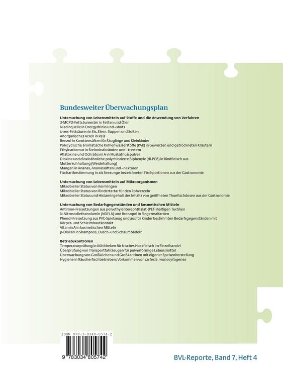 Produktbild: Berichte zur Lebensmittelsicherheit 2011