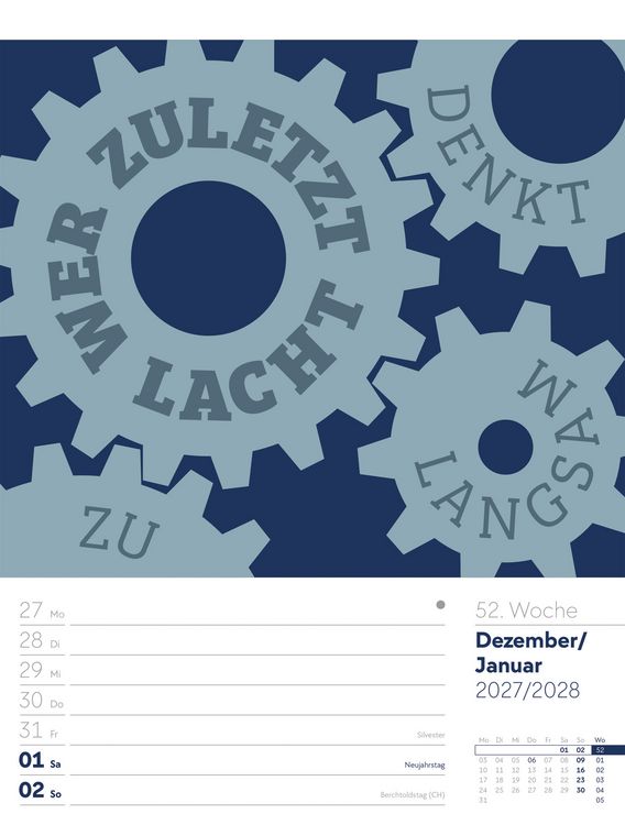 Produktbild: Klartext Spr&uuml;chekalender Wochenplaner 2027