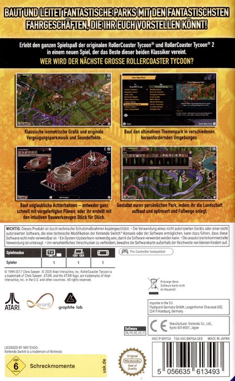 Produktbild: RollerCoaster Tycoon Classic [NSW] (D)