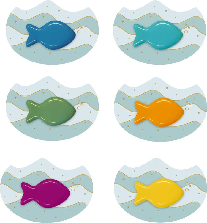 Produktbild: Bunte Regenbogen-Fische (Kunstharz), sort.
