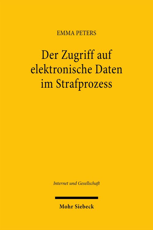 Produktbild: Der Zugriff auf elektronische Daten im Strafprozess