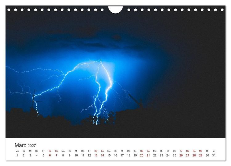 Produktbild: Gewitter - atemberaubende Naturschauspiele (Wandkalender 2027 DIN A4 quer), CALVENDO Monatskalender