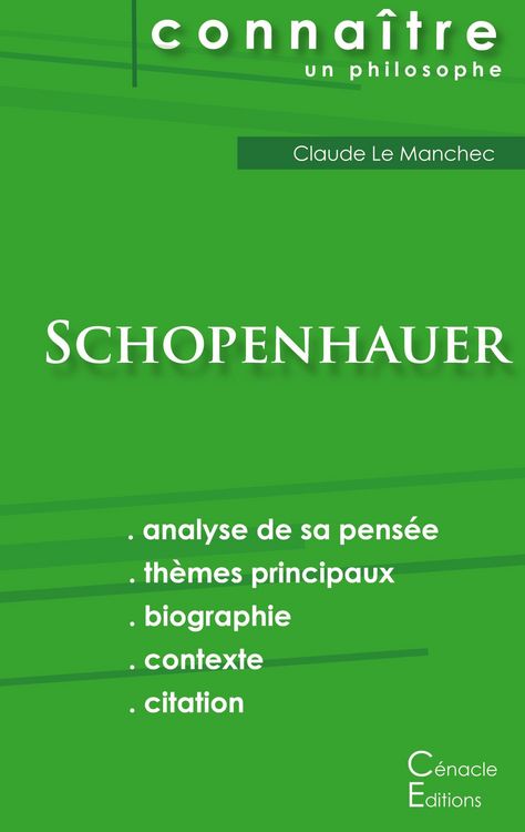 Produktbild: Comprendre Schopenhauer (analyse complète de sa pensée)