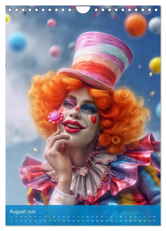 Produktbild: Ein Hauch von Magie - Schrille Clowns im Rampenlicht (Wandkalender 2026 DIN A4 hoch), CALVENDO Monatskalender