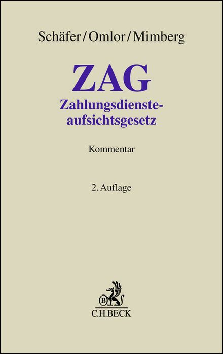Produktbild: Zahlungsdiensteaufsichtsgesetz. ZAG