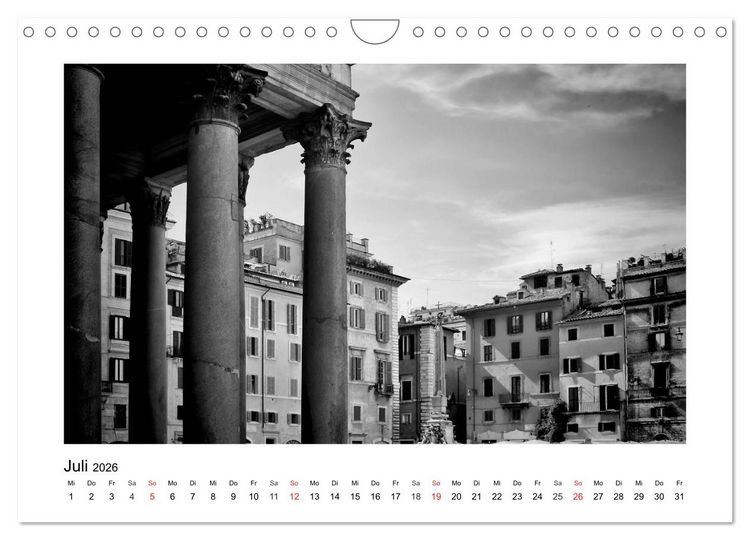 Produktbild: ROM Monochrom (Wandkalender 2026 DIN A4 quer), CALVENDO Monatskalender