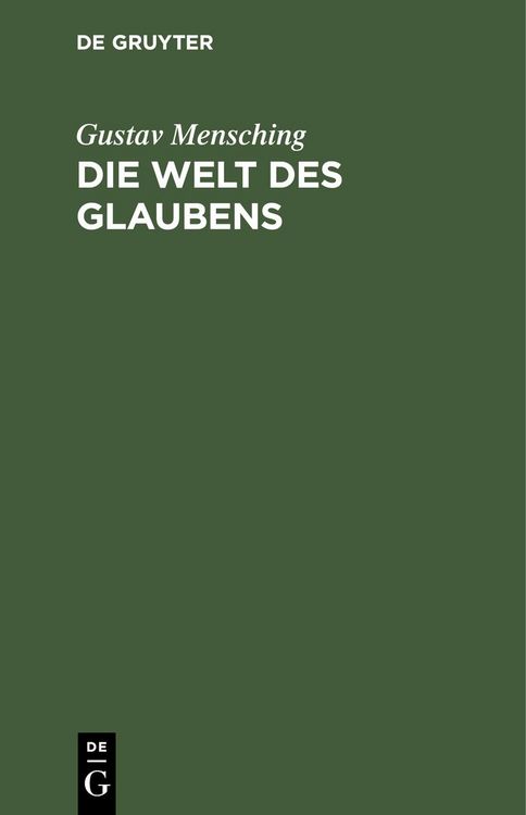 Produktbild: Die Welt des Glaubens