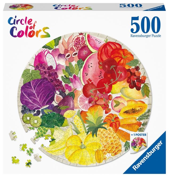 Produktbild: Puzzle Ravensburger Circle of Colors - Fruits & Vegetables 500 Teile