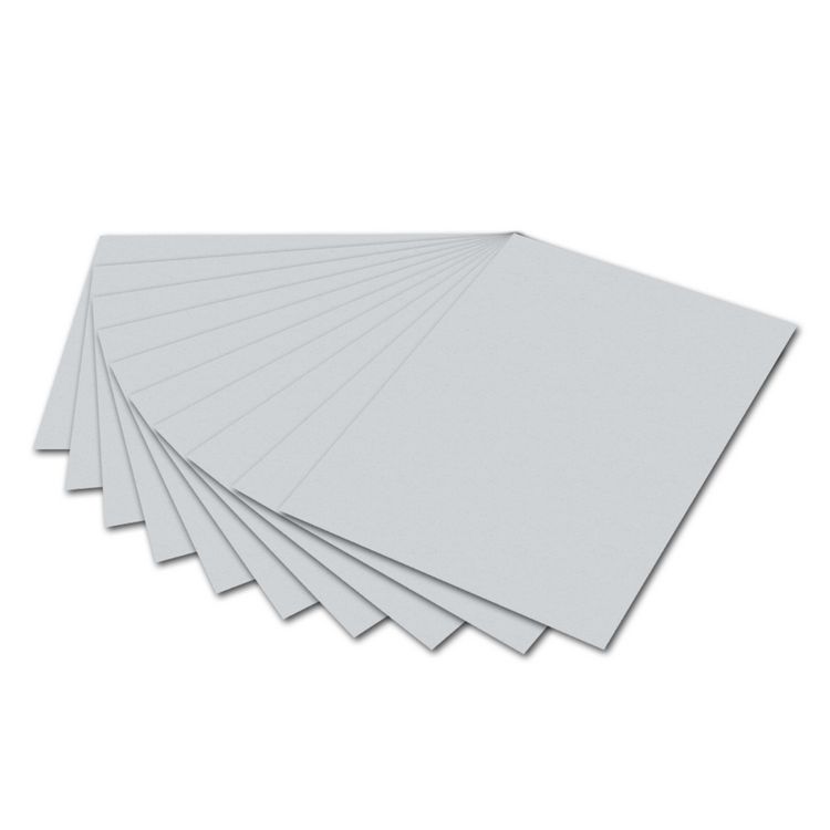 Produktbild: folia Tonzeichenpapier 130g/m&sup2; hellgrau DIN A4 100 Blatt