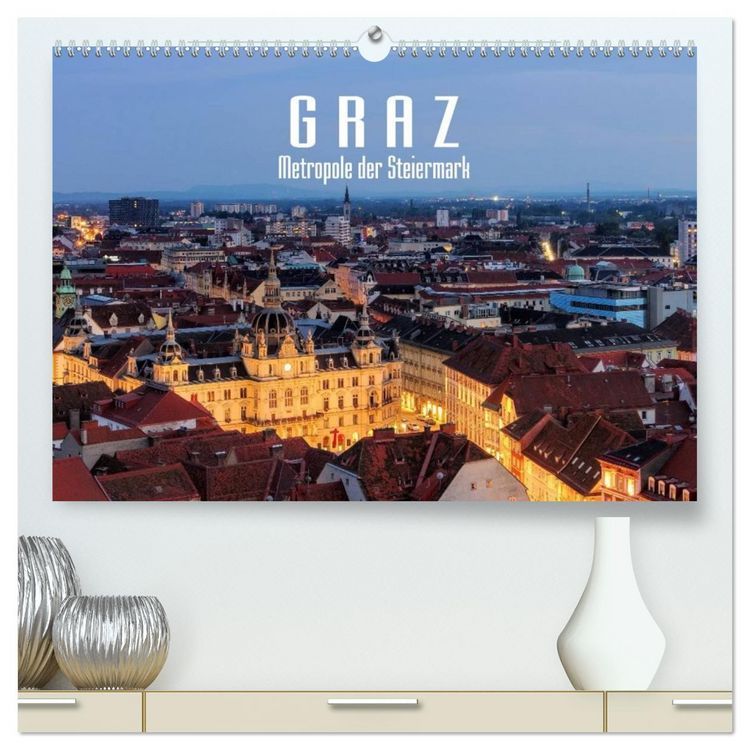 Produktbild: Graz - Metropole der Steiermark (hochwertiger Premium Wandkalender 2026 DIN A2 quer), Kunstdruck in Hochglanz