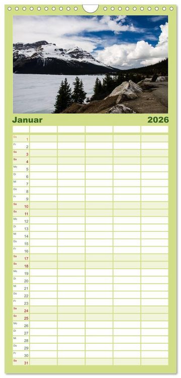 Produktbild: Familienplaner 2026 - Oh Canada... mit 5 Spalten (Wandkalender, 21 x 45 cm) CALVENDO