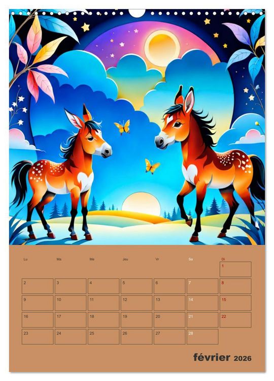 Produktbild: Les fables illustr&eacute;es (Calendrier mural 2026 DIN A3 horizontal), CALVENDO calendrier mensuel