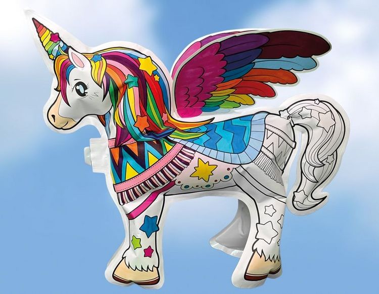 Produktbild: Paul G&uuml;nther 1592 - MAGIC UNICORN, Aufblasbares Ausmalbild, Anmalen, aufblasen, spielen!