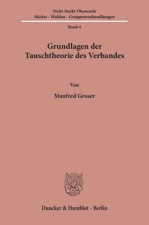 Produktbild: Grundlagen der Tauschtheorie des Verbandes.
