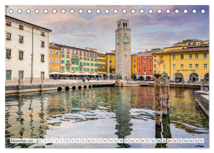 Produktbild: Riva del Garda Impressionen vom Gardasee (Tischkalender 2026 DIN A5 quer), CALVENDO Monatskalender