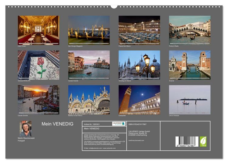 Produktbild: Mein VENEDIG (hochwertiger Premium Wandkalender 2026 DIN A2 quer), Kunstdruck in Hochglanz
