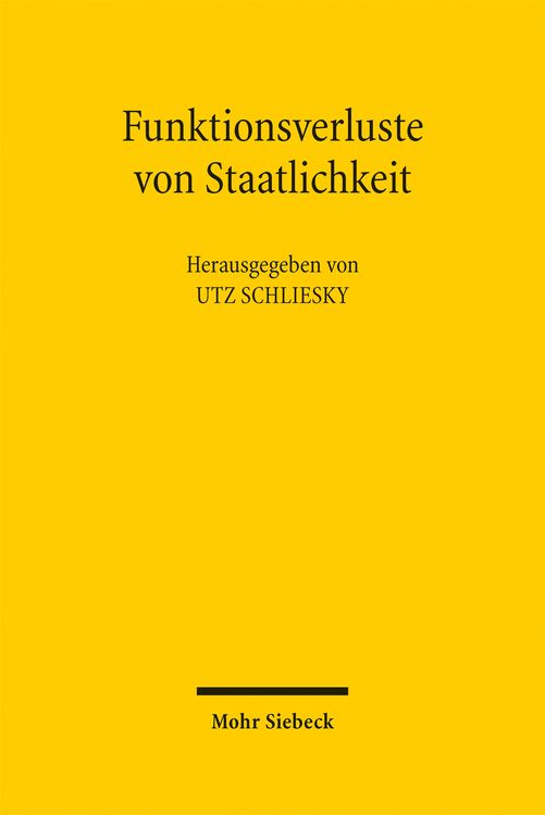 Produktbild: Funktionsverluste von Staatlichkeit