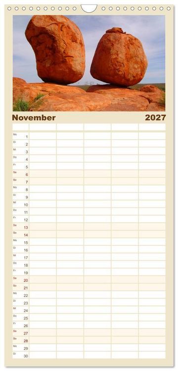 Produktbild: Familienplaner 2027 - Australien &bull; Impressionen mit 5 Spalten (Wandkalender, 21 x 45 cm) CALVENDO
