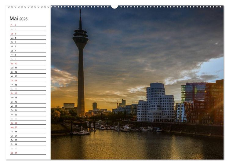 Produktbild: D&uuml;sseldorf - Impressionen (hochwertiger Premium Wandkalender 2026 DIN A2 quer), Kunstdruck in Hochglanz
