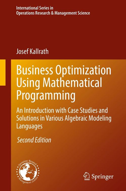 Produktbild: Business Optimization Using Mathematical Programming