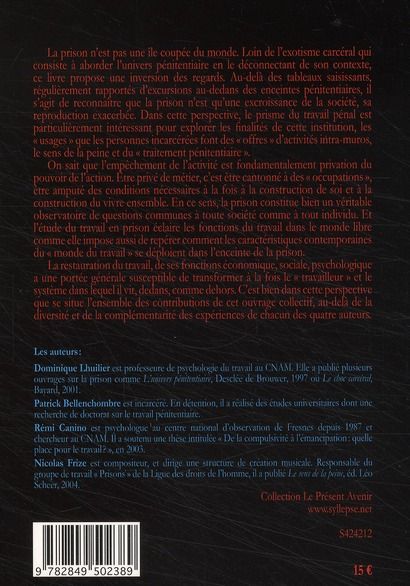 Produktbild: Le travail incarc&eacute;r&eacute;: vues de prison