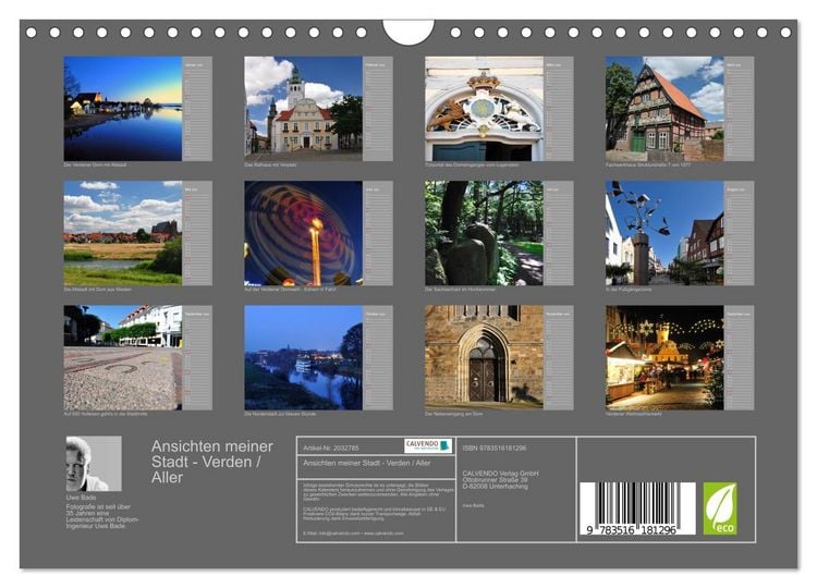 Produktbild: Ansichten meiner Stadt - Verden / Aller (Wandkalender 2026 DIN A4 quer), CALVENDO Monatskalender