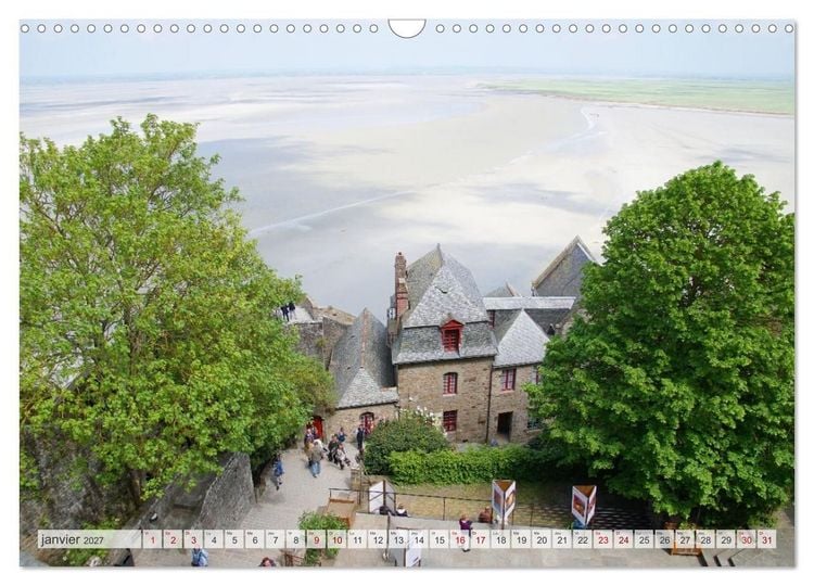 Produktbild: Le Mont-Saint-Michel - Impressionnante montagne monastique (Calendrier mural 2027 DIN A3 vertical), CALVENDO calendrier mensuel