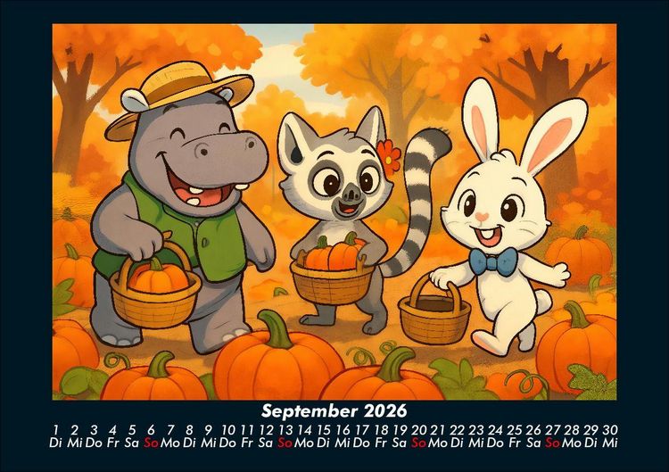 Produktbild: Sash, Lulu & Bouncy - Freunde f&uuml;rs ganze Jahr 2026 Fotokalender DIN A5