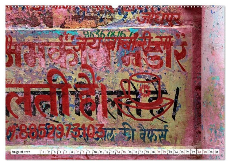 Produktbild: Farbenfrohes Indien (Wandkalender 2027 DIN A2 quer), CALVENDO Monatskalender